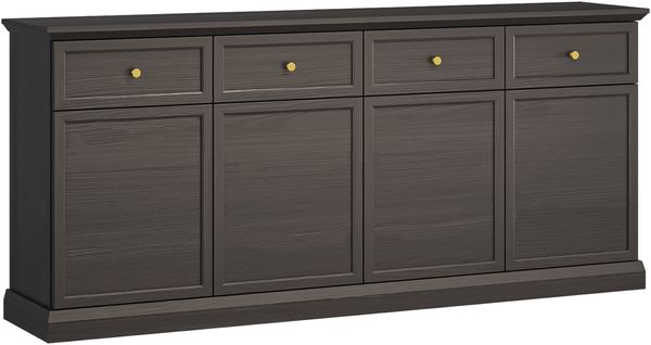 AX LIVING Große Kommode Levantos K4T4S – 193 cm, Schwarz Grafit