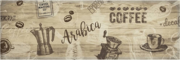 vidaXL Küchenteppich Waschbar Kaffee Braun 60x180 cm Samt 4005579