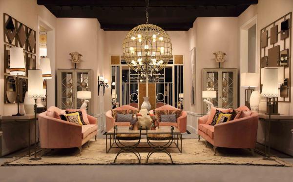 Casa Padrino Luxus Barock Samt Sofa Rosa / Grau 280 x 90 x H. 100 cm - Edles Wohnzimmer Sofa mit dekorativen Kissen - Barock Wohnzimmer Möbel - Luxus Qualität Bild 2