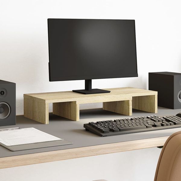 vidaXL Monitorständer Verstellbar Sonoma-Eiche 60x24x10,5 cm 854627