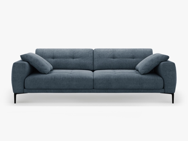 Micadoni Sofa Bemy 4-Sitzer Strukturierter Stoff Dunkelblau