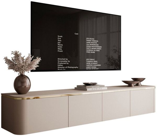 Lookway TV-Schrank AVELINE 200 cm Hängendes TV-Lowboard mit LED-Beleuchtung