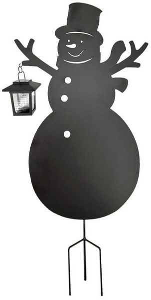 abc HOME LED Gartenleuchte Schneemann mit Laterne, LED, Solarpanel, 59 cm, LED fest integriert, warmweiß