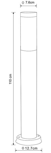2x Stehleuchte, IP44, rauchig, anthrazit, E27, H 110cm Bild 7