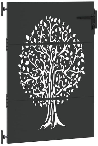 vidaXL Gartentor Schwarz 85 x 125 cm Pulverbeschichteter Stahl 42015860 Bild 4