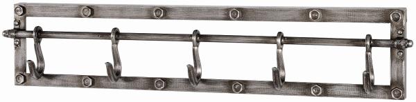 Garderobe Wandgarderobe Garderobenleiste anthrazit Metall 73x8x15cm