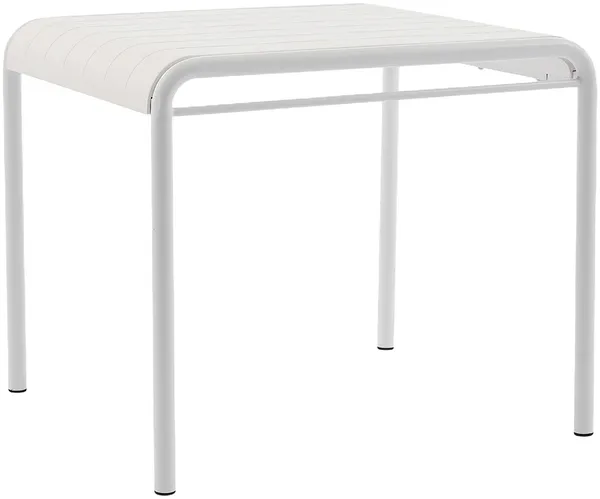 Vente-unique - MOAH Garden dining set Plastik Weiß - B 80,5 cm x H 77 cm x L 90,5 cm