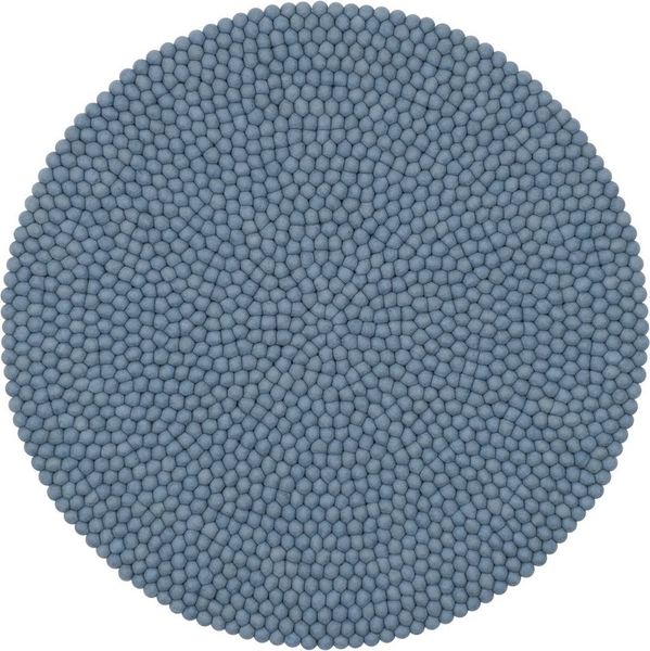 myfelt Wollteppich Mia Filzkugelteppich rund, 100% reine Schurwolle, in verschiedenen Größen erhältlich