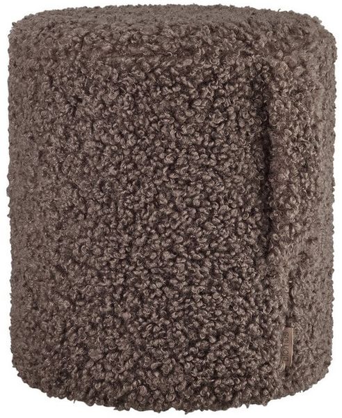 blomus Hocker -TEDDY- Sitzhocker, Kuschelhocker, Wohnzimmerhocker modern (1 Hocker), Flauschig weicher Bezug, Mit Trageschlaufe, zertifiziert