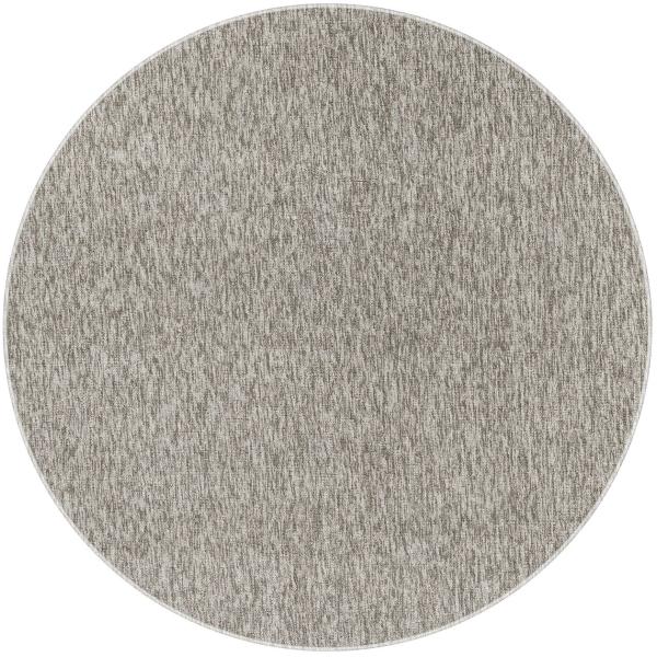 Kurzflor Teppich Neva rund - 120 cm Durchmesser - Beige