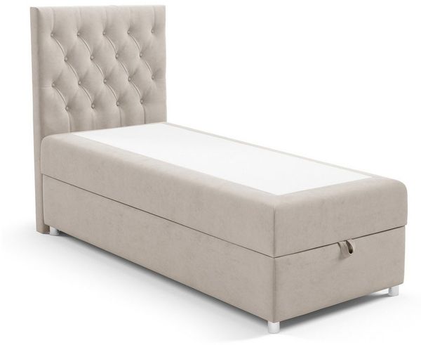 Best for Home Boxspringbett Boxspringbett mit Bettkasten K-14 SINGLE inkl. Bonell-Matratze (Einzelbett, Polsterbett gepolstertes Kopfteil, Jugendbett, Kinderbett, 70x200 80x200 90x200 100x200 cm), Handwerksqualität, TOP Preis-Leistungs-Verhältnis
