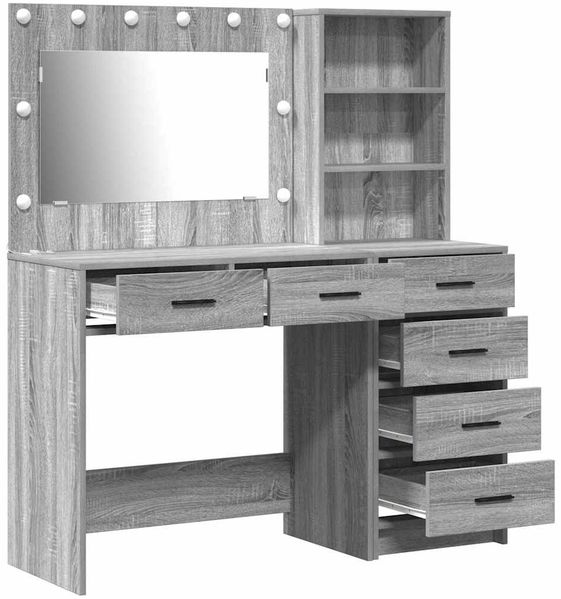 vidaXL Schminktisch Hellgrau 78,5 x 41 x 135 cm Holzwerkstoff 3334196 Bild 7
