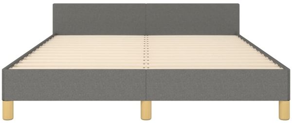 vidaXL Polsterbett mit Kopfteil Stoff Dunkelgrau 140x200 cm Bild 6