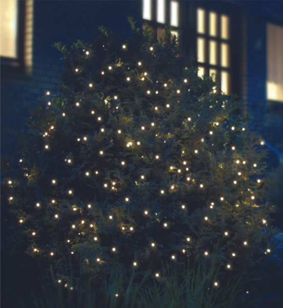 LED Dekolicht LED Lichternetz 3x3m 200er kaltweiß-grün F-H-S 02893