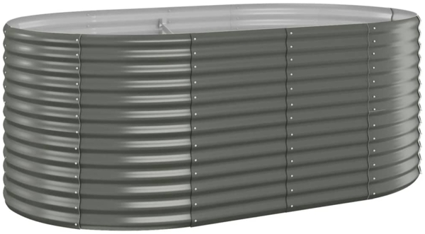 vidaXL Hochbeet Verzinkter Stahl 175x100x68 cm Grau 319059
