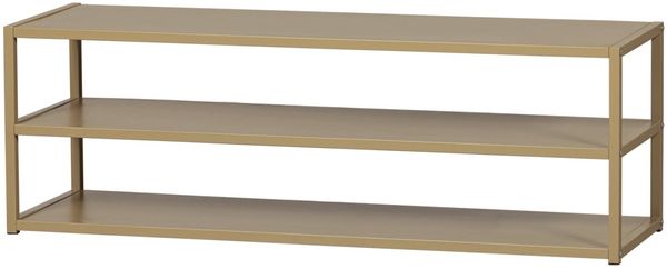 TV Board Teun aus Metall, modern und robust, hellbraun Clay, 120 cm breit, pflegeleicht