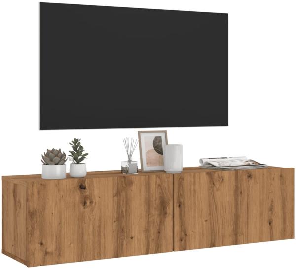 vidaXL TV-Wandschrank Artisan-Eiche 120 x 30 x 30 cm Holzwerkstoff 856021