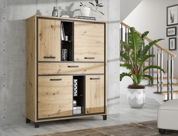 Highboard TRONDHEIM Artisan Eiche