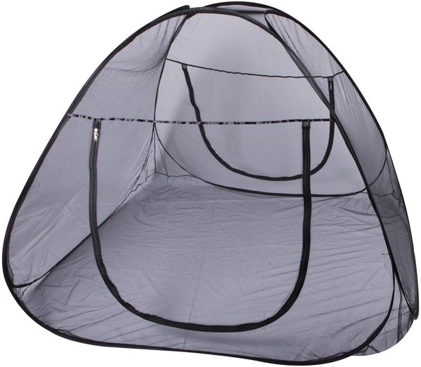 Windhager Moskitonetz 180x200 cm anthrazit, Pop-Up Insektenschutz, Mückennetz für Bett und Doppelbett, sofort einsatzbereit, faltbar, leicht, als Moskitozelt nutzbar, modernes Design, 03276