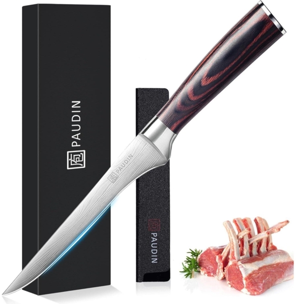 Premium Filetiermesser 15 cm Kochmesser Edelstahl scharfe Klinge Küchenmesser