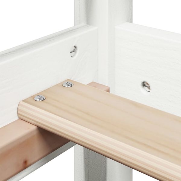 vidaXL Massivholzbett ohne Matratze Weiß 90x190 cm Kiefernholz 846980 Bild 7