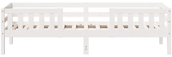 vidaXL Massivholzbett ohne Matratze Weiß 90x190 cm Kiefernholz 846980 Bild 4