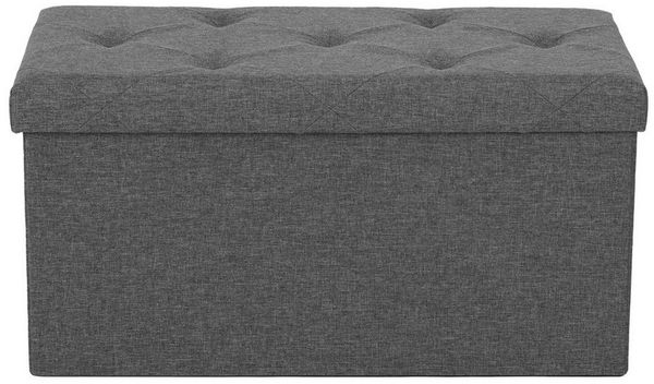 ANYSUN Sitzbank mit Stauraum, 76/110cm komfortabler Sitzhocker Aus MDF-Platte und Leinen, bis 150 kg