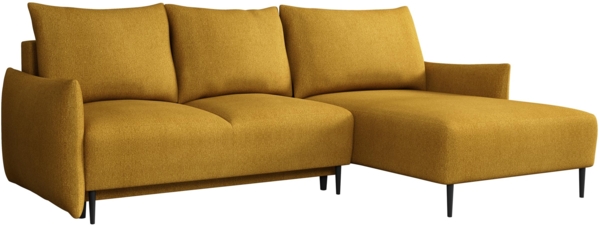 Ecksofa mit Schlaffunktion und Bettkasten Snolik L, schmale Armlehne (Farbe: Velo 626)