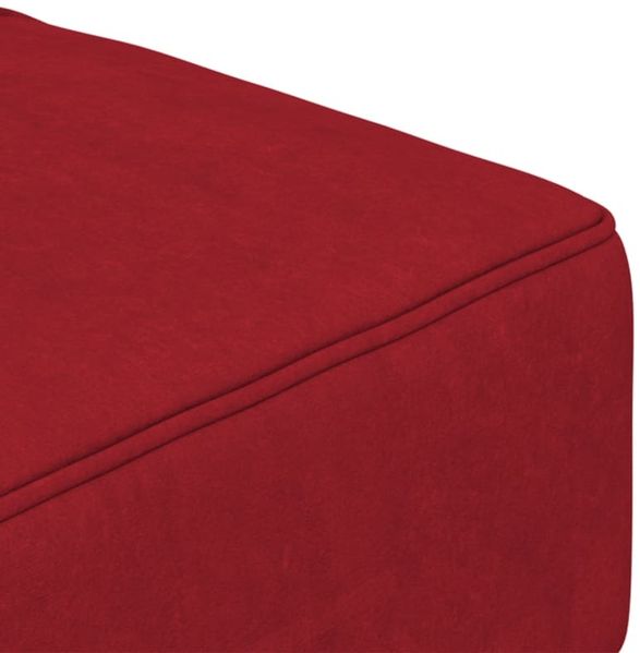 vidaXL Schlafsofa 2-Sitzer mit 2 Kissen Weinrot Samt 375811 Bild 9
