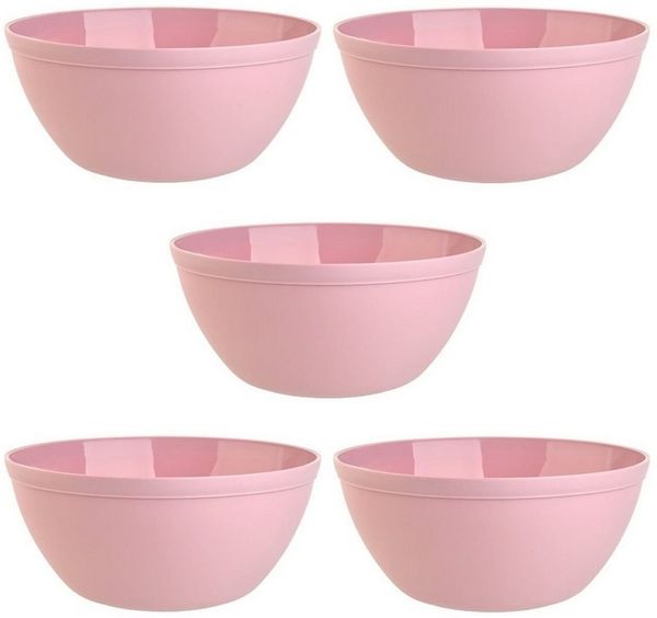 Engelland Müslischüssel Plastikschale, 900 ml, PP-Kunststoff (BPA-frei), (Vorteils-Set, 5-tlg), spülmaschinengeeignet, mikrowellengeeignet, Ø 16 cm, BPA-frei