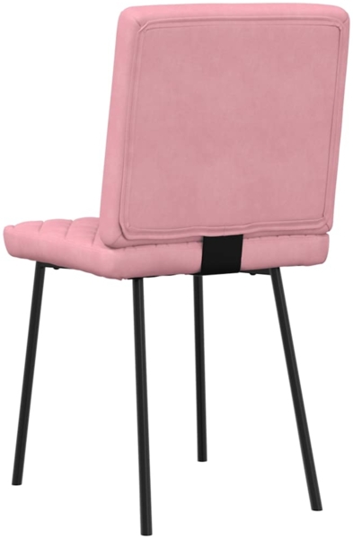 vidaXL Esszimmerstühle 2 Stk. Rosa Samt 4101107 Bild 5