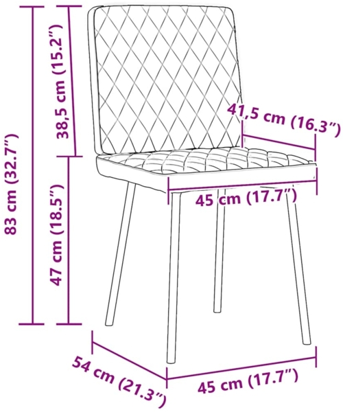 vidaXL Esszimmerstühle 2 Stk. Rosa Samt 4101107 Bild 8