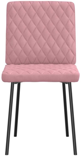 vidaXL Esszimmerstühle 2 Stk. Rosa Samt 4101107 Bild 3
