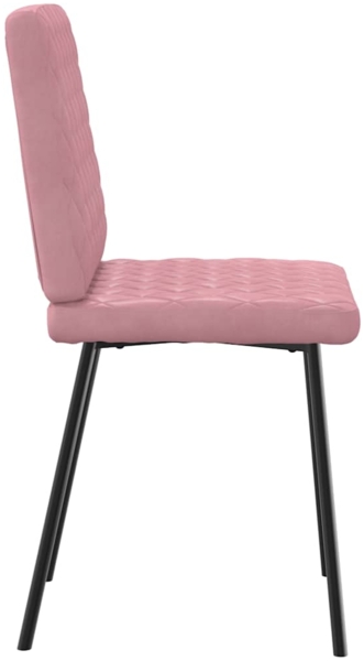 vidaXL Esszimmerstühle 2 Stk. Rosa Samt 4101107 Bild 4