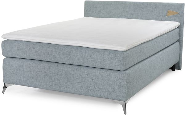Jockenhöfer 'Nora' Boxspringbett, 140x200 cm, Feinstruktur Türkis