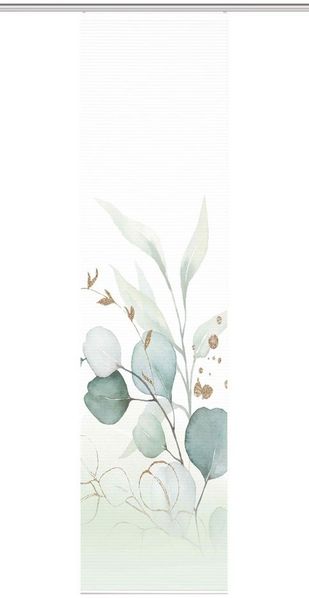 HOME WOHNIDEEN Schiebegardine 84096 ABANIO Schiebegardine rec. Polyester, 245x60 cm, halbtransparent (1 St), Paneelwagen, transparent, Polyester (recycelt) Polyester