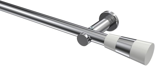 Gardinenstangen-Set Platon Tanara 120 cm, 1-läufig (ohne Ringe), 20 mm Ø Chrom