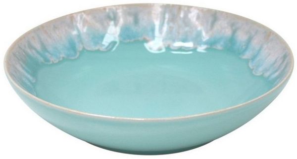 Costa Nova Suppenteller Taormina Aqua, Teller für Suppe oder Pasta, 21,5 cm, Casafina, (1 St), Hohe Brenntemperaturen, porenfrei hygienisch, wärmeschockbeständig