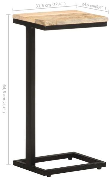vidaXL Beistelltische 2 Stk. 31,5x24,5x64,5 cm Raues Mangoholz 321970 Bild 6