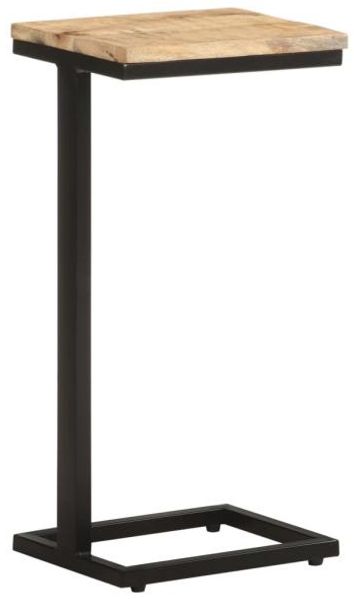 vidaXL Beistelltische 2 Stk. 31,5x24,5x64,5 cm Raues Mangoholz 321970 Bild 3