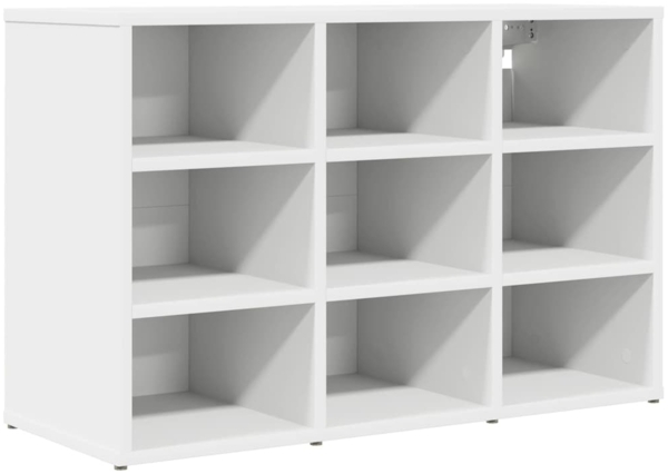 vidaXL Schuhschrank mit Regal Weiß 77,5 x 30 x 51 cm Holzwerkstoff 808675