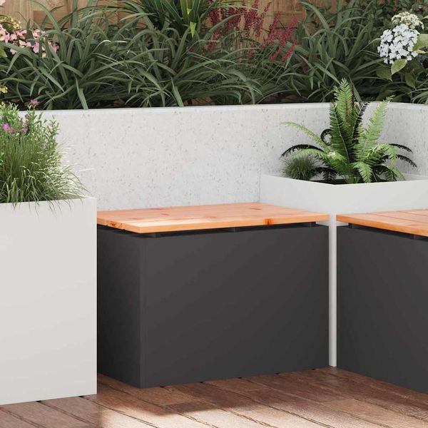 vidaXL Gartenbank Schwarz 60 x 40 x 43 cm 874891