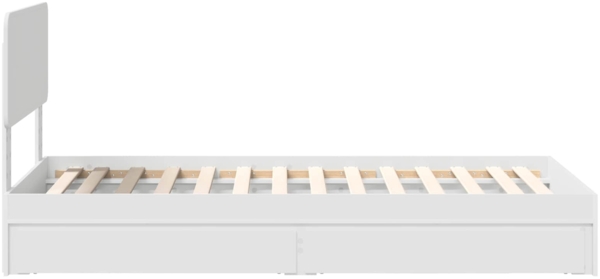 vidaXL Aufbewahrungsbett mit Kopfteil Weiß 100x200 cm Holzwerkstoff 3412304 Bild 8