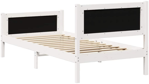 vidaXL Bettrahmen Hellgrau 90 x 190 cm Massives Kiefernholz 878438 Bild 6