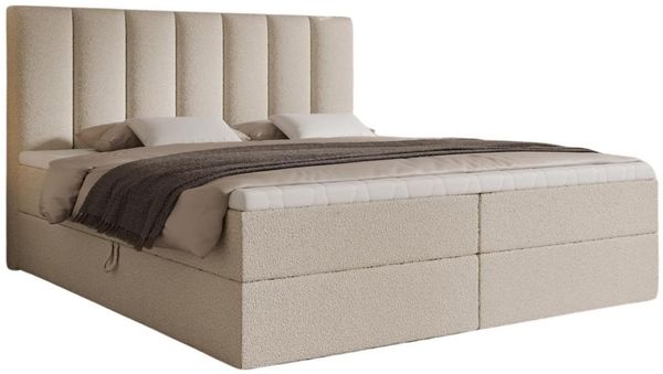 Compleo Boxspringbett mit zwei Bettkasten, H3 Matratze Bonellfederung, Topper, Kopfteil, MADE IN EU, Modern Schlafzimmer