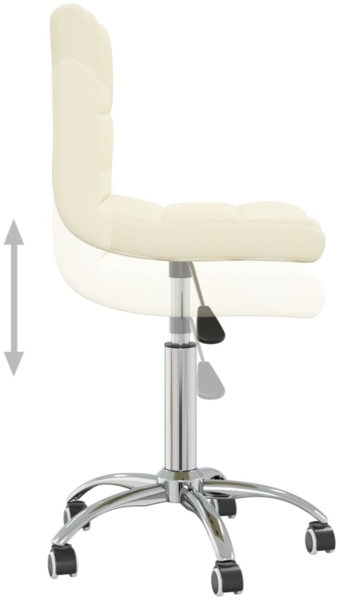 vidaXL Bürostuhl Drehbar Creme Stoff [334315] Bild 5