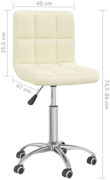 vidaXL Bürostuhl Drehbar Creme Stoff [334315] Bild 8