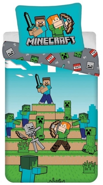 Minecraft Bettwäsche Minecraft We got this Creeper Wende Bettwäsche Kissen 135/140x200 cm, Baumwolle, 2 teilig, Wendemotiv mit Reißverschluss Bild 4