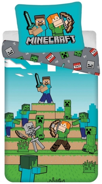 Minecraft Bettwäsche Minecraft We got this Creeper Wende Bettwäsche Kissen 135/140x200 cm, Baumwolle, 2 teilig, Wendemotiv mit Reißverschluss Bild 1