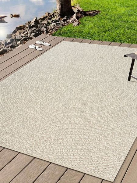 the carpet Teppich Kansas, rechteckig, Höhe: 10 mm, moderner robuster In und Outdoor Teppich Jute Look